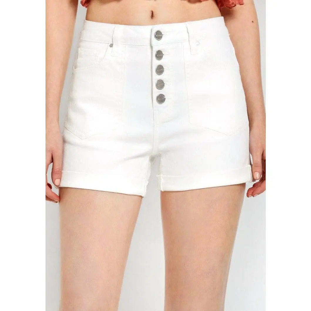 Marni High Rise Button Fly Shorts | White