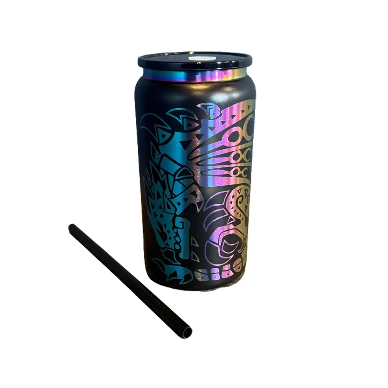 16 oz Soda Style Monster Hunting Tumbler, 20+ Monsters Available, Drinkware, Gaming Gift, Gift For Him, Birthday Gift