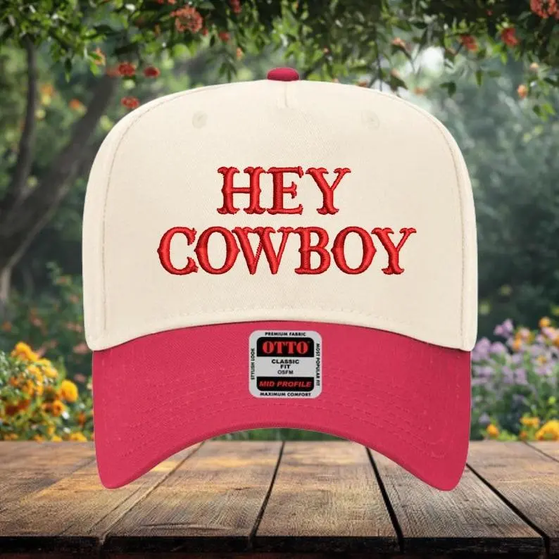 Hey Cowboy Trucker Hat: Flirty Western Cowgirl Cap