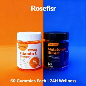 Rosefisr 2-Pack Bundle | Morning Vitamin C Gummies & Nighttime Melatonin Gummies | 24H Wellness Support