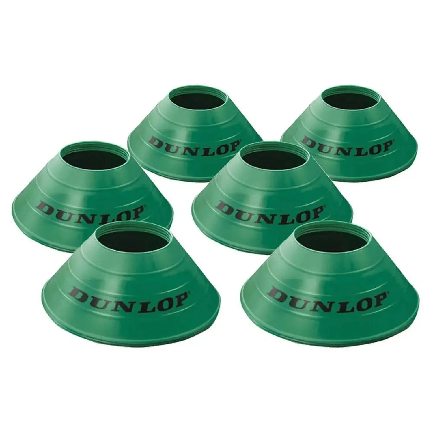 Plastic Tennis Training Cones, 6-Pack Green Construction Cones for Court Training & Accuracy Improvement