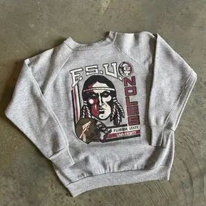 Retro 1980's F-S-U Sweatshirt - College Sports Fan Apparel, Cool Game Day Outfit, Gifts for All, for Fans, Trending Us Streetwear, Viral on Tiktok Long Sleeve