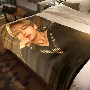 Mesh Pattern Printed Cute Cartoon Plush Blanket Suitable for All Seasons, Soft and Comfortable Sofa Mattress Office Outdoor Blanket Camping Travel Home Blanket Black Friday Christmas Gift B973