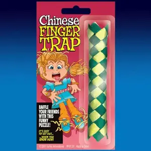 Chinese Oriental Finger Traps Carded Birthday Party Favors, Funny Gag Joke Gift