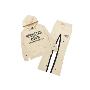 Scottie Beige Hoodie Relaxed Stacked Track Set