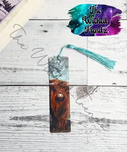 Metal Bookmark Highland Cow Lover Farm Bookmark Bookshelf Library Reading Reader Booktok