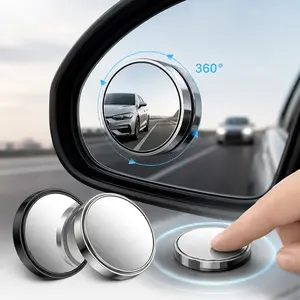 2Pcs HD Blind Spot Mirror, 360° Rotate Convex Glass Rear View Mirror, Safe Driving Car Essentials for SUV Truck outdoorfun