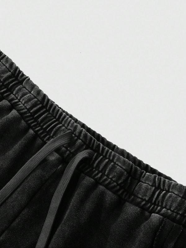 Unisex Gothic Street Style Wide Leg Pants, Dark Angel Cross Graphic Casual Long Pants, Pure Cotton Fitted Bottoms for All Seasons