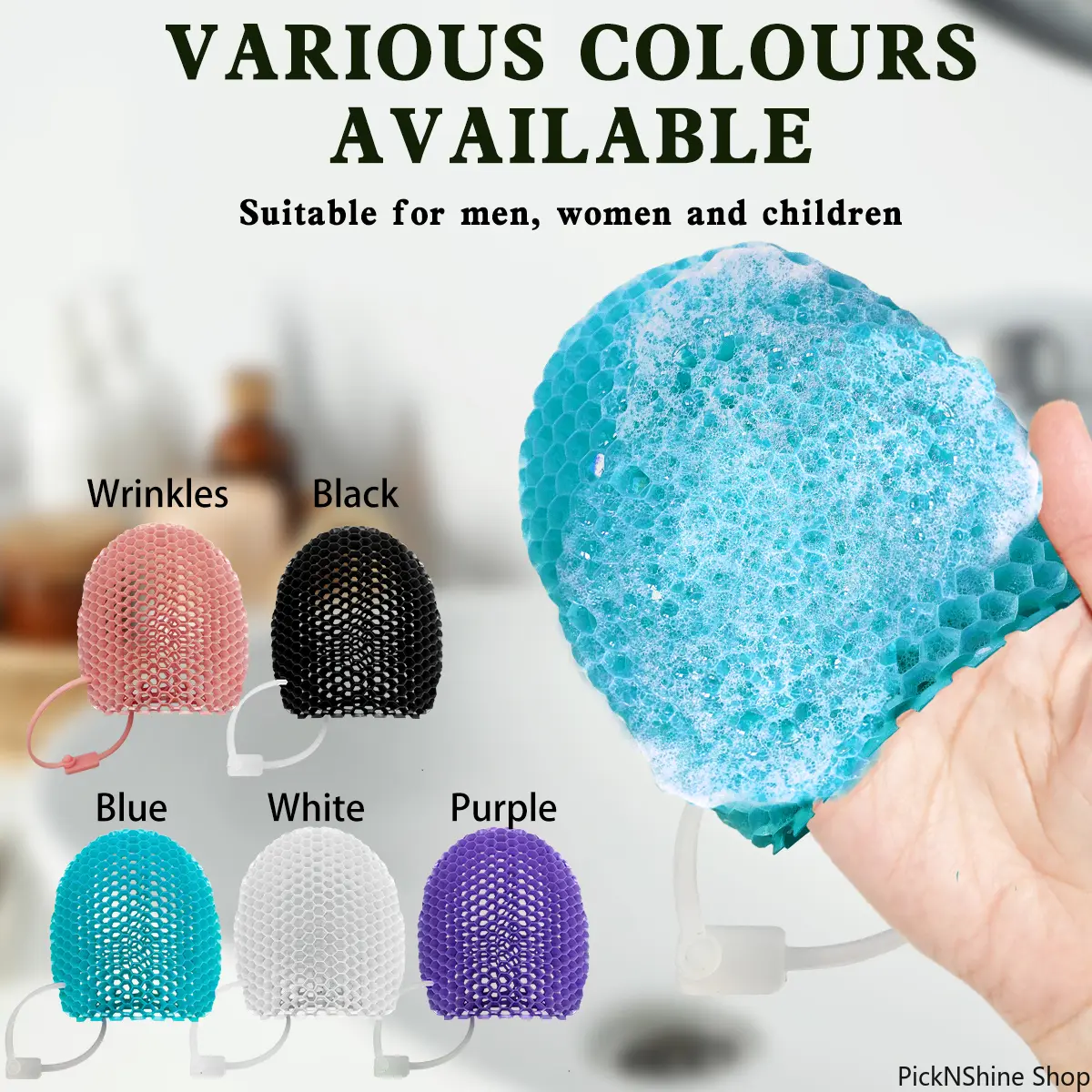 Exfoliating Finger Glove with Honeycomb Pattern, Antibacterial TPU Body Scrubber for Gentle Bath and Shower Cleaning, Personal, Soap, Accessories, Body Exfoliating Pad, Gentle Massage, Shower Mitt