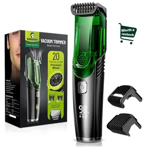 [TikTokShopStockUp]SHPAVVER Vacuum Beard Shaver for Men,SHPAVVER Built-in Vacuum Trimmer for Mustache, Sideburns, Facial Hair, Rechargeable, IPX6 Waterproof, 2 Comb, Comfort face 2in1 Electric Razor rechargeable men 2025 ornament