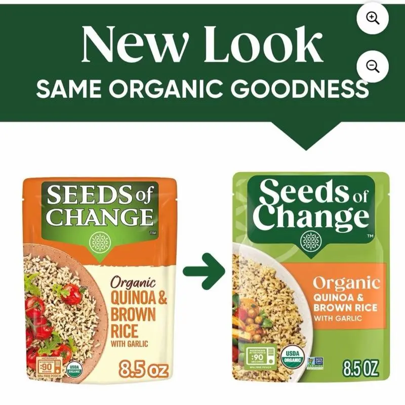 Seeds of Change Certified Organic Quinoa and Brown Rice with Garlic 8.5 oz., 6 pk.