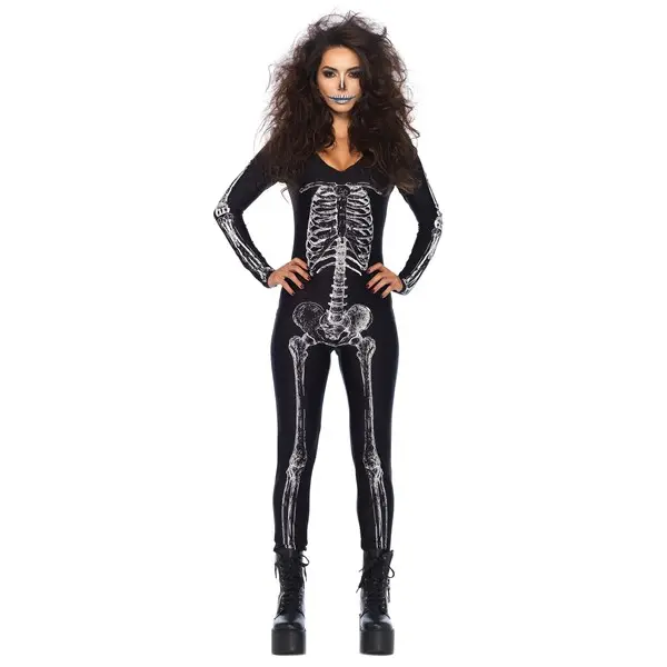 Women's X-Ray Skeleton Catsuit Costume