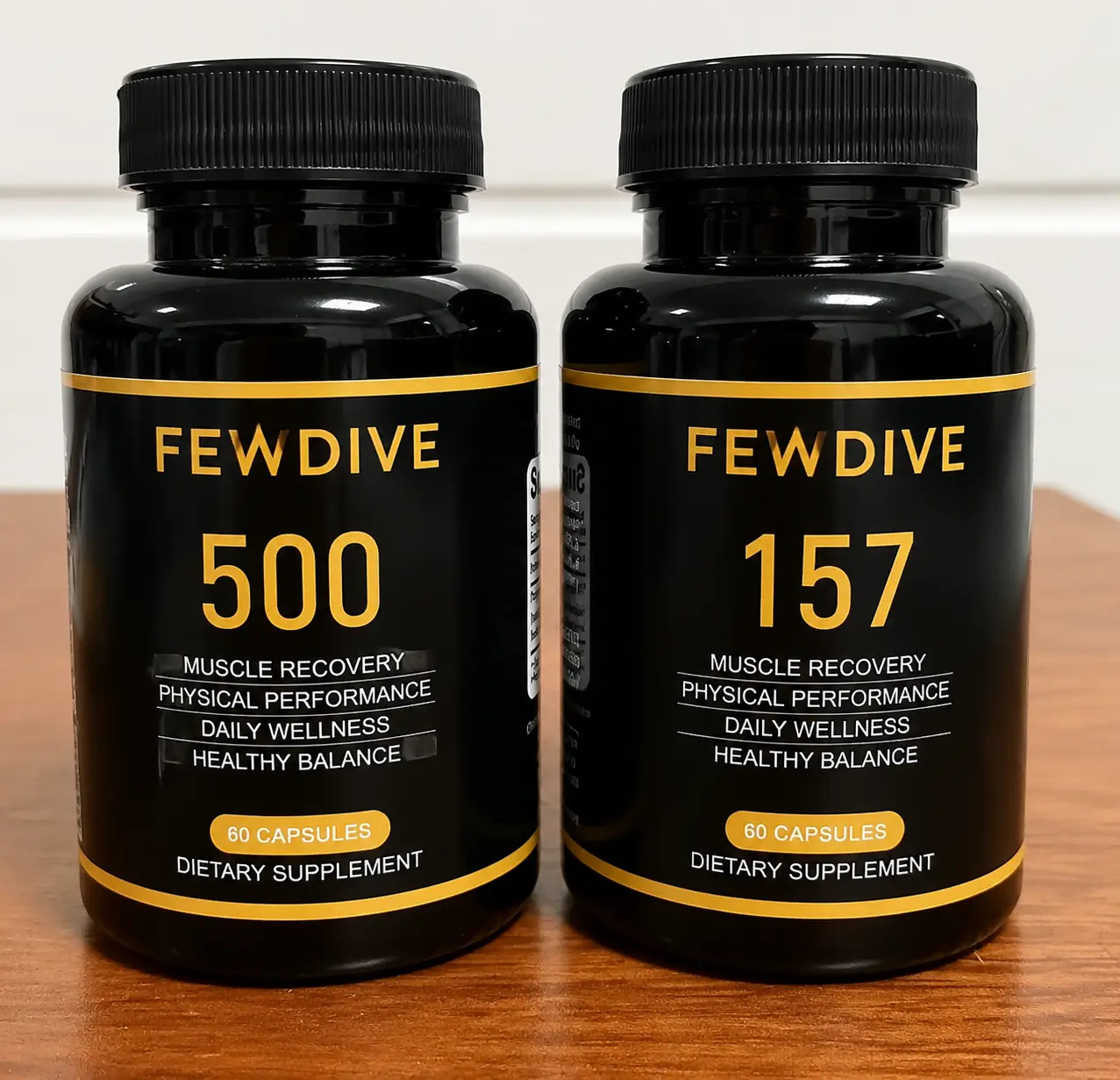 FEWDIVE Dietary Supplement - Maximum Strength Support for Soft Tissue, Tissue Integrity, Joint Comfort - 2-Bottle Pack for Fitness, Healthcare, Muscle Needs (Edible Daily Vitamin), Recovery Boost ￼