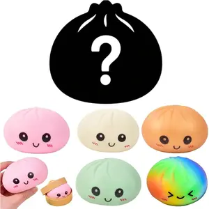 Squishy Dumpling Mystery Squishy Dumplings Box Glitter Squeeze Decompression Dough Dumplings Stress Ball for Boys Girls
