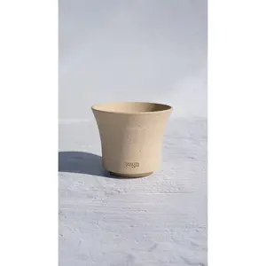 Petite Eggshell Clay Pot | Handmade Breathable Planter for Succulents & Cacti