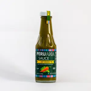 PERUANA Aji Verde Sauce - Spicy Yellow and Cilantro Pepper Sauce 7 oz