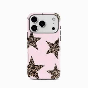Leopard Star Fashion Design Phone Case for iPhone 17/16PM/15PM/13/13MINI/12/11 XSMAX 7 SE2 Glossy Version