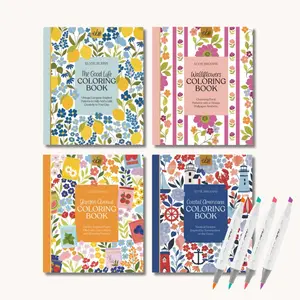 Coloring Book Grab Bag | Get 4 Coloring Books and 4 Alcohol Markers | Huge Deal!