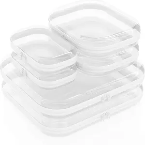 3-Piece Transparent Hard Shell Travel Storage Boxes, Multifunctional Portable Cosmetic Organizer, Dustproof Waterproof Sealed Design