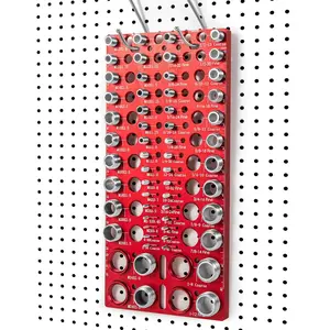 56 Thread Checker,  30 Standard and 26 Metric nut and Bolt Thread Gauge, SAE & Metric Bolt Size Finder for Bolt Gauge Measuring, Wall-mountable Bolt Thread identifier Tool with Inch & CM Ruler