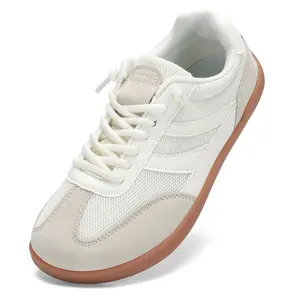 2026 NEW Leather Barefoot Shoes for Men & Women,Genuine Leather Casual Sneakers for Women - Memory Foam Insoles Lace-Up Womens Shoes & Lightweight Women's Fashion Sneakers - Non-Slip Shoes for Women Footwear