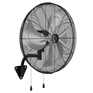 TEHANLD 30 Inch Industrial Wall Mount Fan, Heavy Duty High Velocity Oscillating Wall Fan with 3 Speeds, 360° Adjustable Tilt Wall Mounted Fan for Garage, Workshop, Warehouse, Patio, Commercial and Home