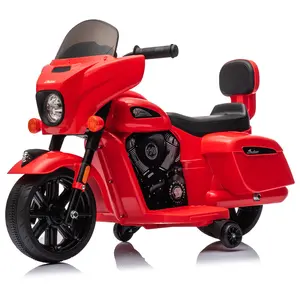 【Christmas Gift】Red 6V Licensed Ride On Motorcycle For Kids Toddlers With Music Headlight Electric Dirt Bike Ages 18 Months To 5 Years Red