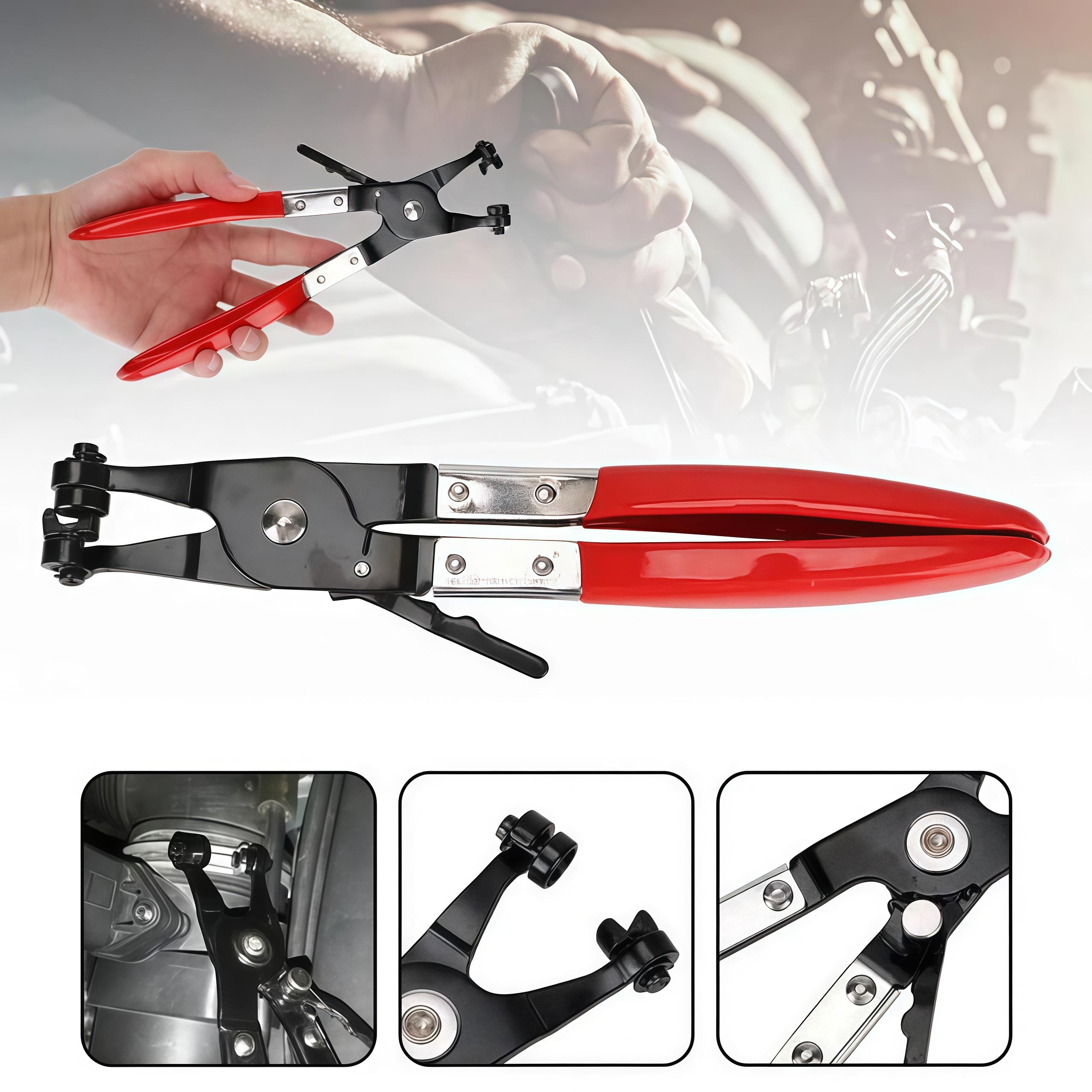 5 Pcs Automotive Electrical Disconnect Pliers Kit,Auto Repair Plier,High-Carbon Steel Connector Separator 60 ° Pliers,Hose Clamp Plier,Car Trim Clip Removal Pliers,Plug Release Tool and Wire Terminal Removal in Storage Bag