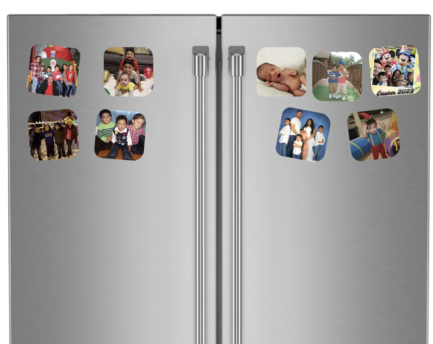 Personalized Photo Magnets - Set of 9 - Perfect Gift for Any Occasion - Decor, Memorial, Birthday, Wedding, save the date