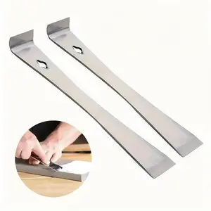 5/4/3/2/1 counts Stainless Steel Pry Bar Set, Flat Pry Bar & Pointed Straight 90° End for Woodworking, Multifunctional Scraper, Durable Hand Tools for Home & Office