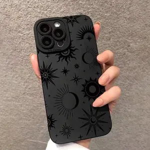 Sun Pattern Phone Case, Anti-fall Phone Protector Cover, Shockproof Phone Protective Case Compatible with iPhone 16 15 14 13 12 11 Pro Max Phone Cases and iPhone X/XS MAX, 12 13 Mini, iPhone SE4/16E, for Smartphone