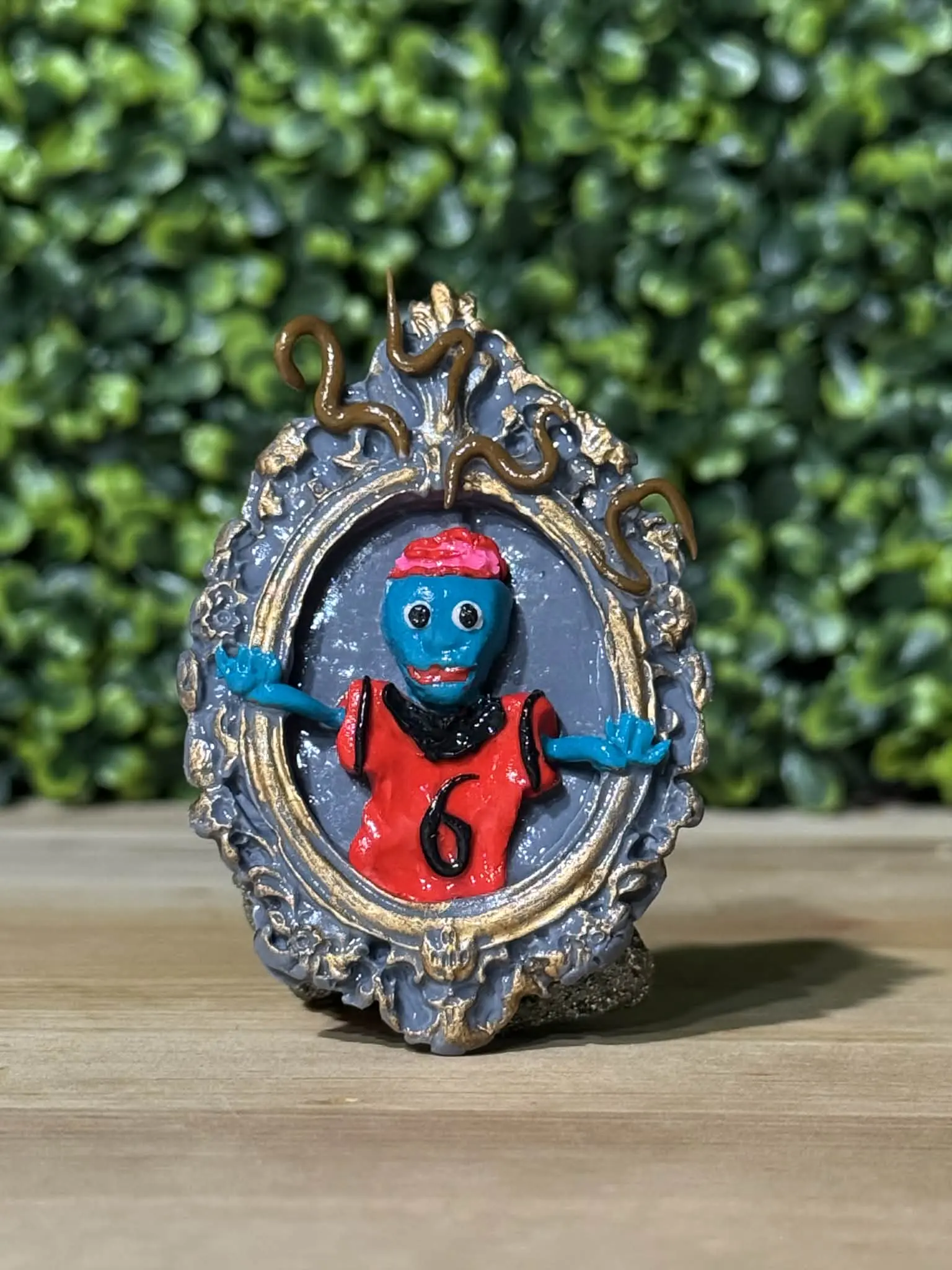 Whimsical Hand-Made Art Magnets Magical Zombie Brains and Worms