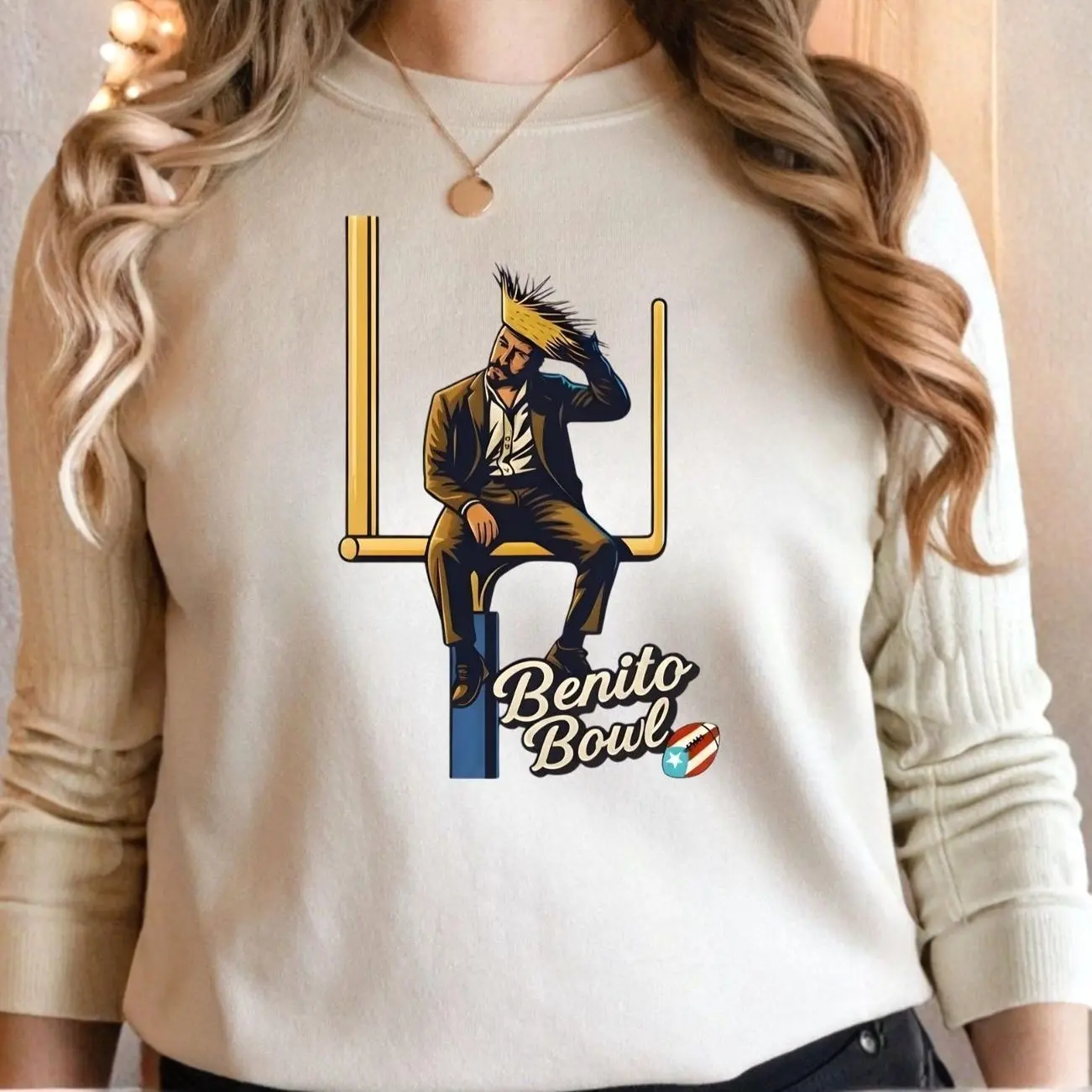 Benito Bowl Shirt – Funny Football Halftime Tee, Game Day Top, Big Game Fan Shirt, Halftime Show Tee CDN0D