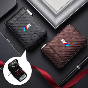 Luxury Carbon Fibre Patten Men's Wallet Car Driver License Case Card Holder For BMW M M3 M5 emblem X1 X3 X5 X6 E46 E39 E36 E60 Car Key Protector