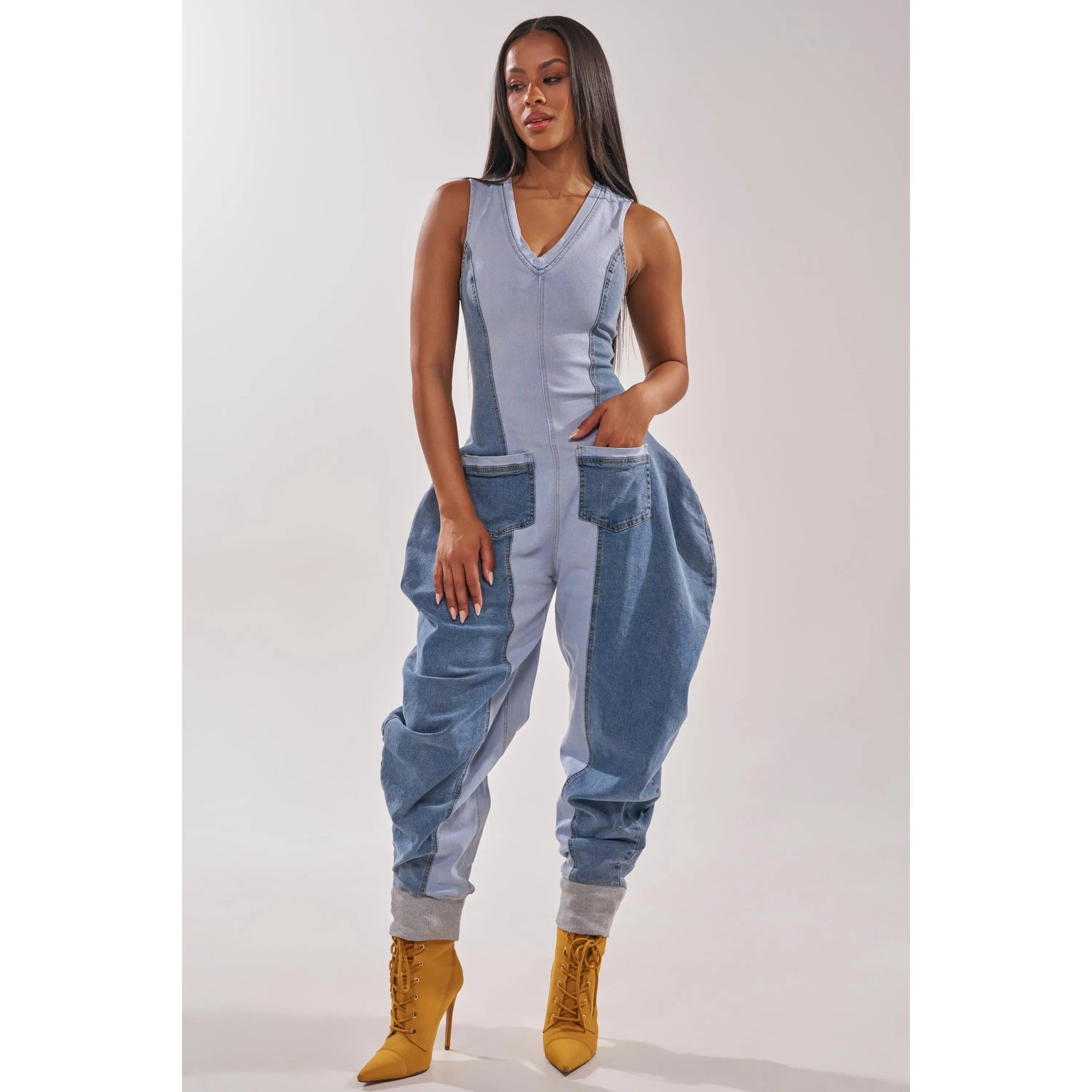 TALK OF THE STREET DENIM JUMPSUIT TALK OF THE STREET DENIM JUMPSUIT