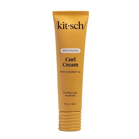 Kitsch Moisturizing Curl Cream with Coconut Oil for Kinky Curly Coily Hair Hydrating Moisturizer Enhances Curl Memory & Natural Pattern Haircare