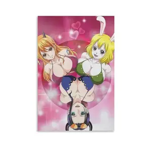 Anime Girls Nami, Robin, And Carrot Bikini Canvas Poster—vibrant Wall Art for Stylish Room Decor, Perfect for A Boy’s Gift. Poster Canvas Wall Art For Bedroom Decor Bar Office Room Decor Gift