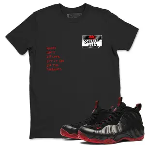 Unisex T-shirt to match Jordan Foamposite Cough Drop - Sneakerhead Badge. 100% Cotton for Casual Wear. Comfortable Summer Unisex T-Shirt to match Jordan Sneaker. Streetwear Style. urban outfitters