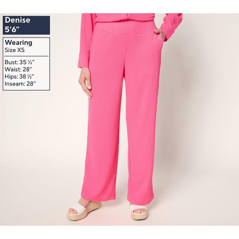 Brandis Dress Out Loud Pet Caribbean Crinkle Wide Leg Pants