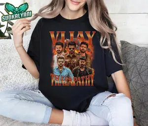 Vijay Thalapathy Bootleg Vintage T-Shirt, Tamil Movie Fan Tee, Indian Cinema Fan Tee, Tamil Movie Star Merch, Gift For Fans