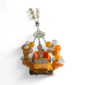 Hand Rhinestone Orange and Black Jeep  Duck Hanger