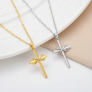 Infinity Cross Necklace for Women – Christian Faith Blessing Pendant in Gold or Silver | Lucky Protection Jewelry    womens gifts   stuff to get gf for valentine   chains   gifts for women  necklace birthday gifts for gf cross necklace initial necklaces