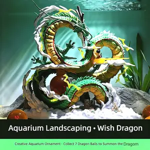Oriental Dragon Scene Hand-made creative desktop collection model of fish tank landscaping ornaments with dragon ball accessories