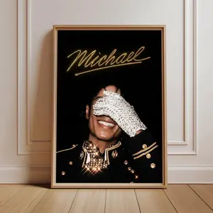 Michael Jackson Poster, King of Pop Portrait, Iconic Music Legend Decor, Retro Singer Bedroom Graphic, Unique Fan Gift, Studio Display (NO FRAME)