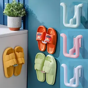 4pcs Self-Adhesive Slide - Waterproof Wall Mounted Shoe Hooks, Easy to Install, Suitable for Bathroom, Kitchen, and Bedroom Decor, Shoe Hook