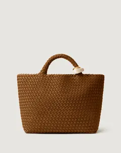 St. Barths Medium Tote Beads | Teak