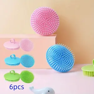 Hair Scalp Scrubber, 6PCS Scalp Massager Shampoo Brush, Plastic Shower Head Dandruff Comb, Washing Scrub Brushes for Men Women Pets