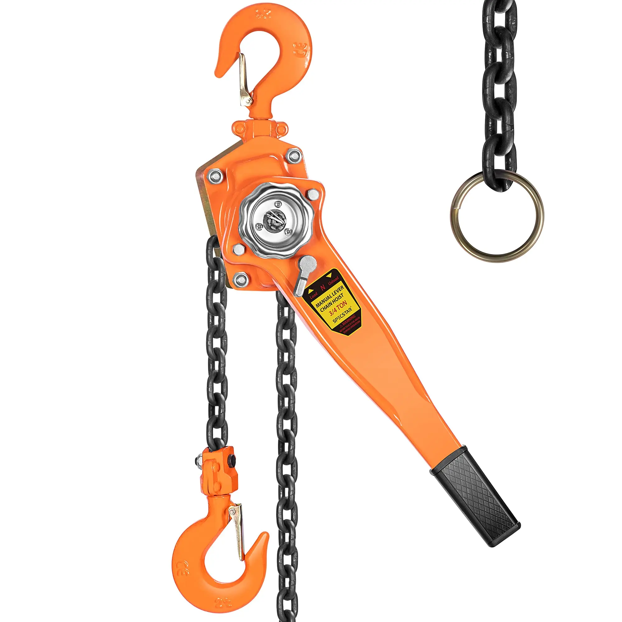 VIVOHOME Lever Chain Hoist 1-1/2 Ton 3300 Lbs Capacity 10 Feet with 2 Heavy Duty Hooks, Chain Come Along for Warehouse Building Automotive Machinery