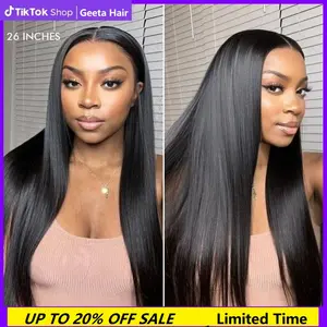 Geeta Hair- 200% Density Blunt Cut Straight Glueless Wigs 13x6 Lace Front Human Hair Wigs#geetahair#FallFreshness