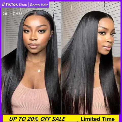 Geeta Hair- 200% Density Blunt Cut Straight Glueless Wigs 13x6 Lace Front Human Hair Wigs#geetahair#FallFreshness
